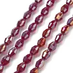Transparent Electroplate Glass Beads Strands