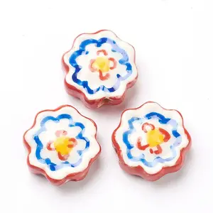 Handmade Porcelain Flower Beads