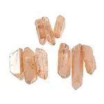 Electroplated Natural Quartz Crystal Graduated Beads Strands
