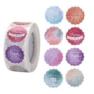 Flat Round Paper Thank You Stickers