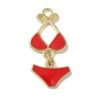 Golden Tone Alloy Enamel Pendants