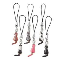Cat Alloy Enamel Mobile Straps