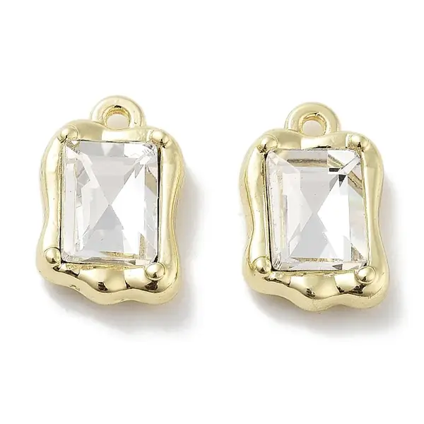 Rack Plating Alloy Rhinestone Charms