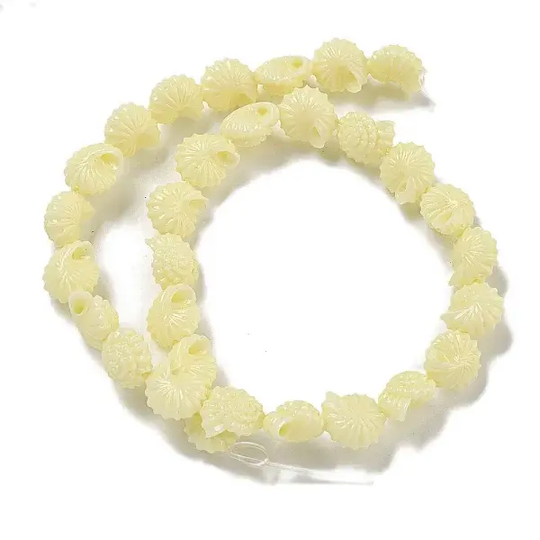 Synthetic Coral Carved Beads Strands