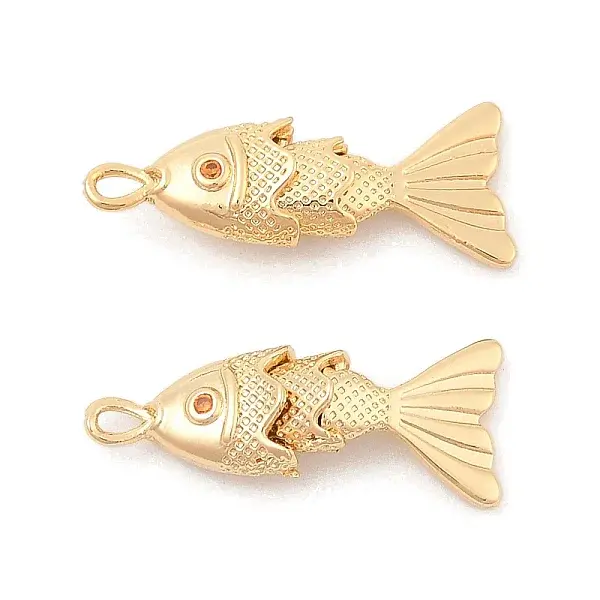 Brass Micro Pave Clear Cubic Zirconia Pendants