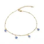 Evil Eye Lampwork Charm Anklets