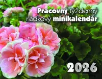 Pracovný týždenný riadkový minikalendár 2026 (Stolový kalendár)