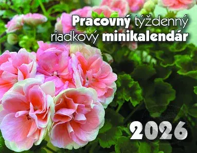 Pracovný týždenný riadkový minikalendár 2026 (Stolový kalendár)