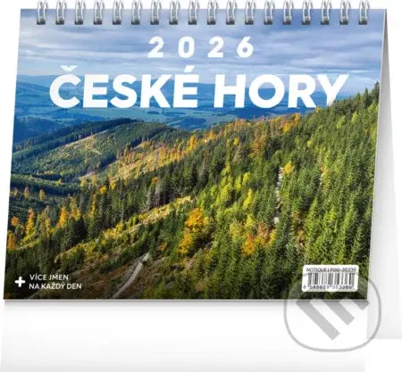 NOTIQUE Stolní kalendář České hory 2026 (řádky)