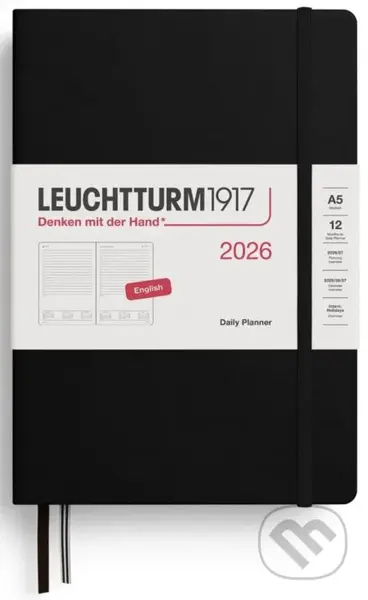Daily Planner 2026 Medium (A5) Black