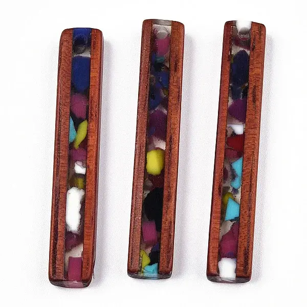 Transparent Resin & Wood Pendants