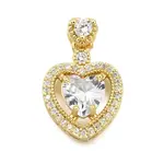 Brass Micro Pave Cubic Zirconia Pendants