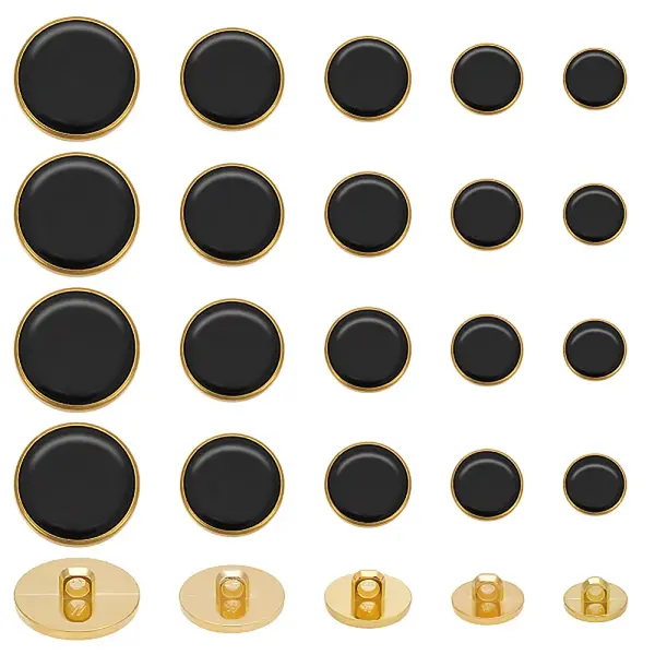 100Pcs 5 Style Plastic Shank Buttons