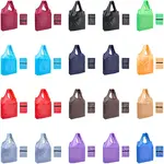 20Pcs 12 Colors Reusable Polyester Supermarket Shopping Tote Bags