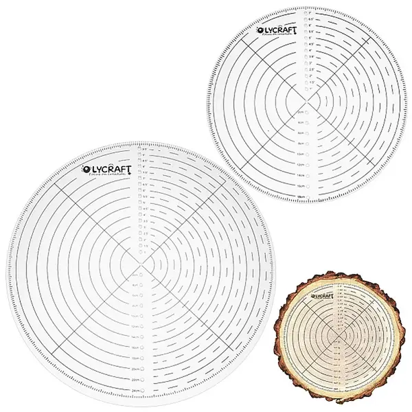 Transparent Acrylic Round Center Finder Compass