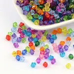 Faceted Bicone Transparent Acrylic Beads