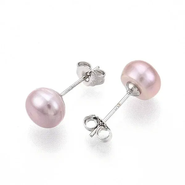Pearl Ball Stud Earrings