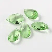 Faceted Teardrop Glass Pendants