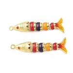 Brass Micro Pave Cubic Zirconia Enamel Pendants