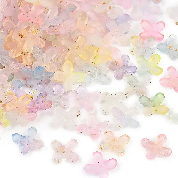 Metal Enlaced Acrylic Bead Caps