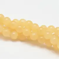 Natural Yellow Jade Bead Strands