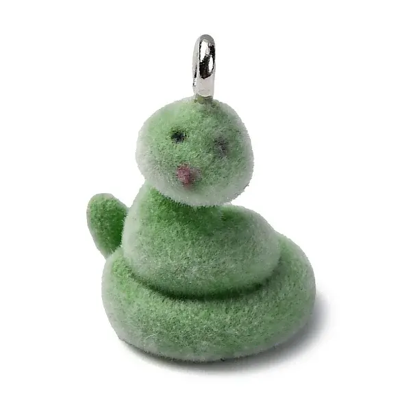 Flocky Animal Resin Pendants
