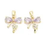 Brass Micro Pave Cubic Zirconia Pendants