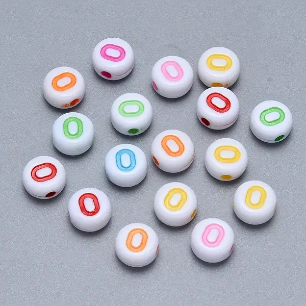 Craft Acrylic Horizontal Hole Letter Beads