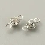 Brass Clear Cubic Zirconia Connector Charms