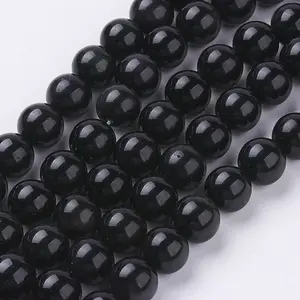 Natural Obsidian Beads Strands