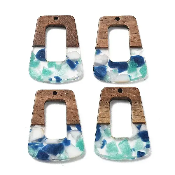 Resin and Walnut Pendants