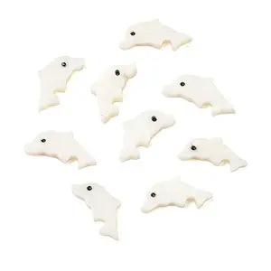 Natural Freshwater Shell Dolphin Beads