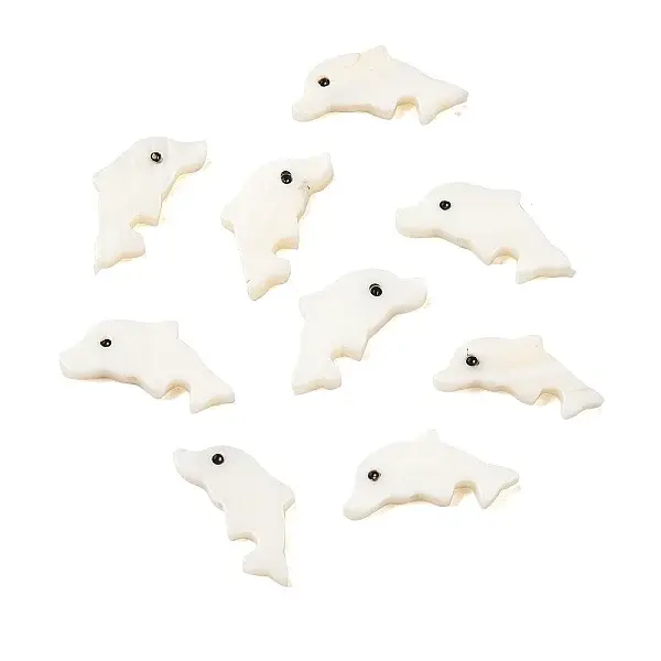 Natural Freshwater Shell Dolphin Beads
