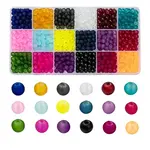 18 Colors Transparent Glass Beads