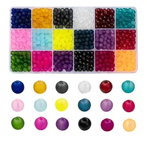 18 Colors Transparent Glass Beads