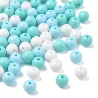 100pcs 3 Colors Opaque Acrylic Beads