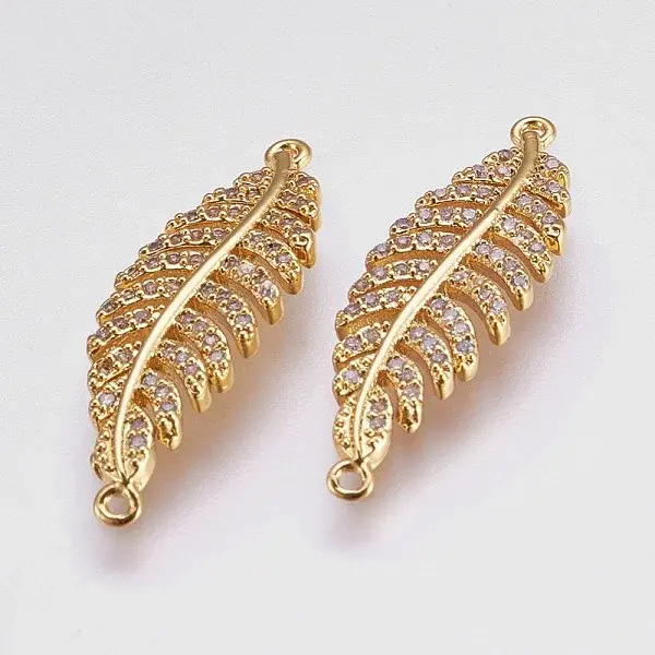 Brass Micro Pave Cubic Zirconia Links