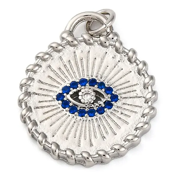 Brass Micro Pave Cubic Zirconia Pendants