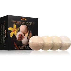 Delia Cosmetics Fizzing Bath Bombs Winter Mix darčeková sada do kúpeľa 4x100 g