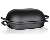 Pekáč s vekom Excellent 3 + 4 l, čierny liatinový%