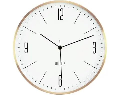 Nástenné hodiny 30 cm, zlatý kov%