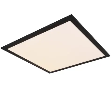 Stropné LED osvetlenie Alpha 45x45 cm, čierne%