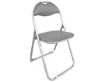 Skladacia stolička Loren, šedá ekokoža%