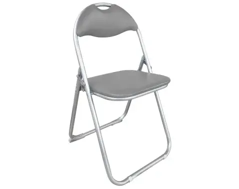 Skladacia stolička Loren, šedá ekokoža%