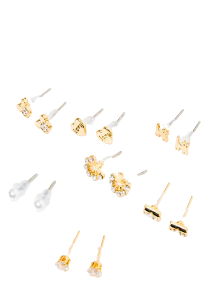 Gold earrings Yups dbi0440. R06