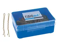 Vlnitá sponka Eurostil Professional - 6,5 cm, matná zlatá - 200 ks (07134) + darček zadarmo