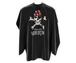 Pánska pláštenka na strihanie vlasov a fúzov Barbertime Black Pro Barber Cape XL - čierna - Pirates of the Barbertime + darček zadarmo
