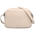 Dámska kožená crossbody kabelka svetlobéžová - Hexagona Vilia
