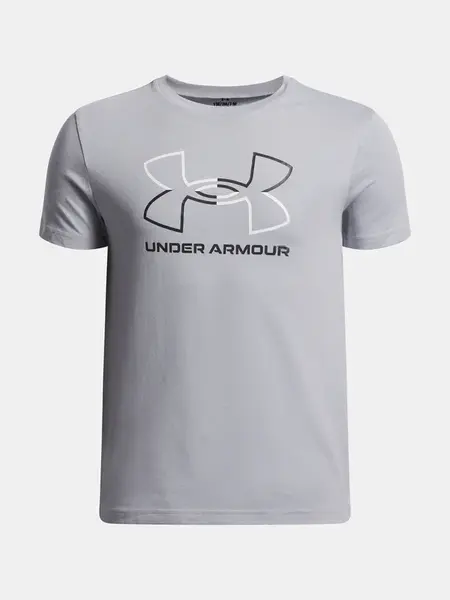 Chlapecké tričko Under Armour UA GL FOUNDATION SS-GRY - Kluci