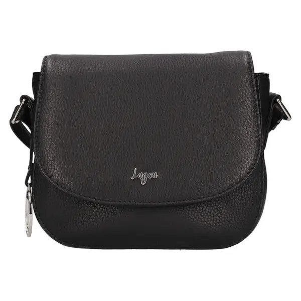 Dámska kožený kabelka Lagen Bruna - čierna